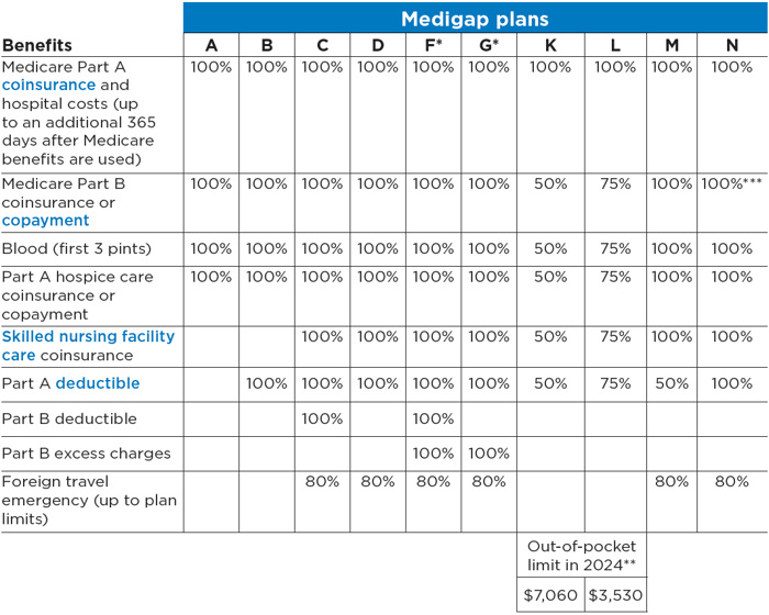 Medigap Plan Options